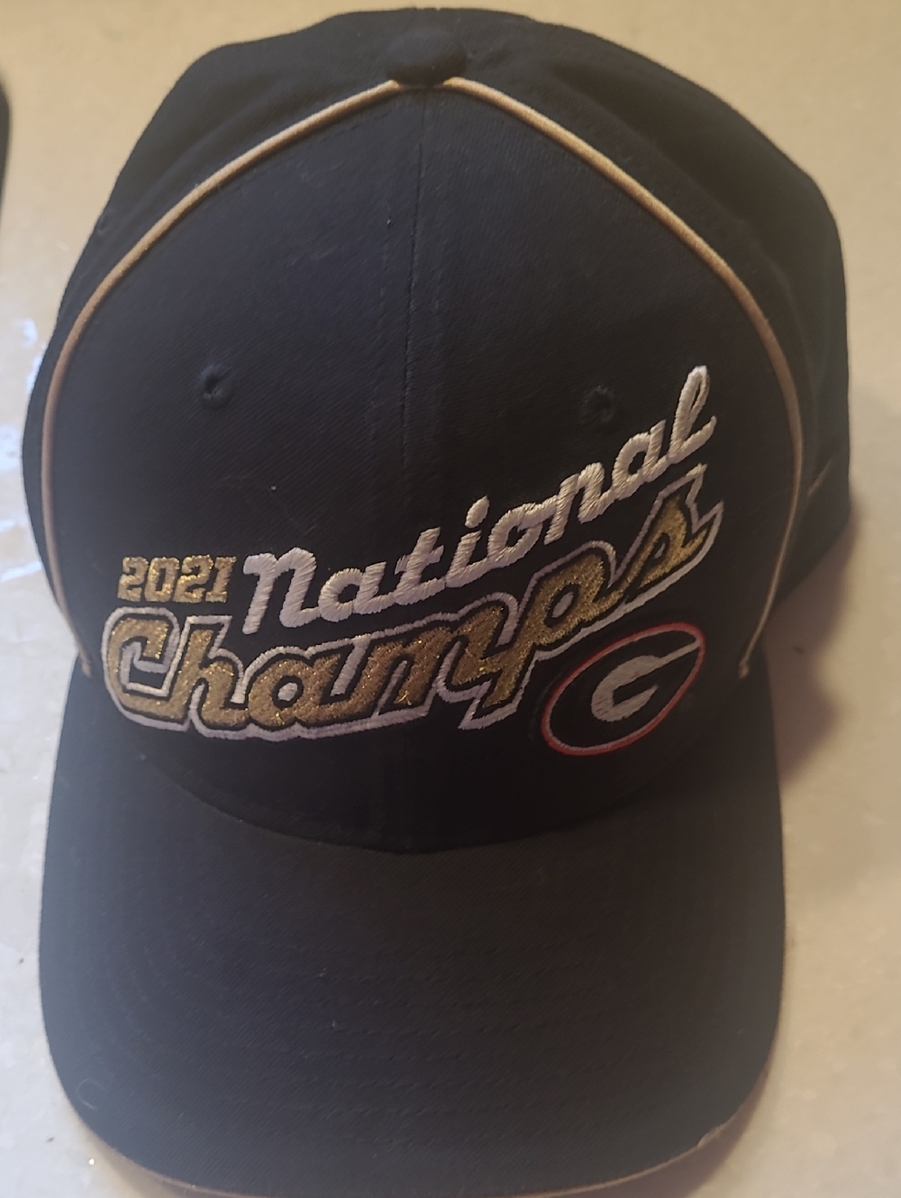 2021 National Champs Black and Gold Baseball Cap